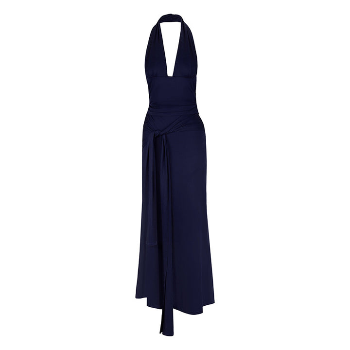 Damen Maxi-Kleid im eleganten Wickelstil Drune