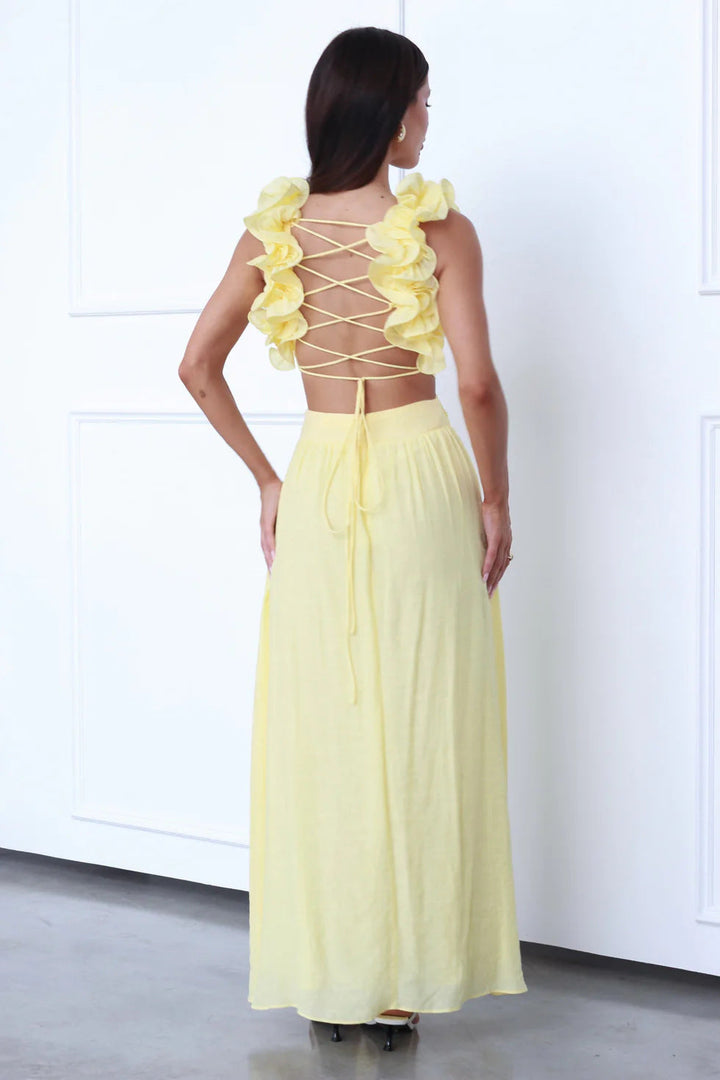Drune | Gebunden Plissee Einfarbiger Rock Kleid