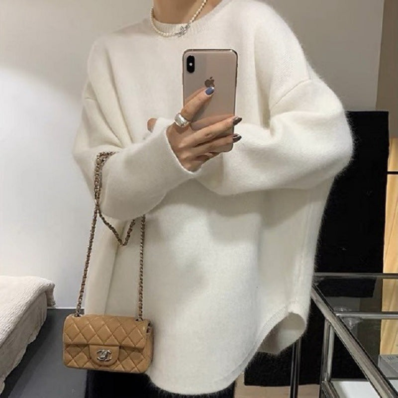 Damen Kuscheliger Oversized Pullover aus weichem Material Drune