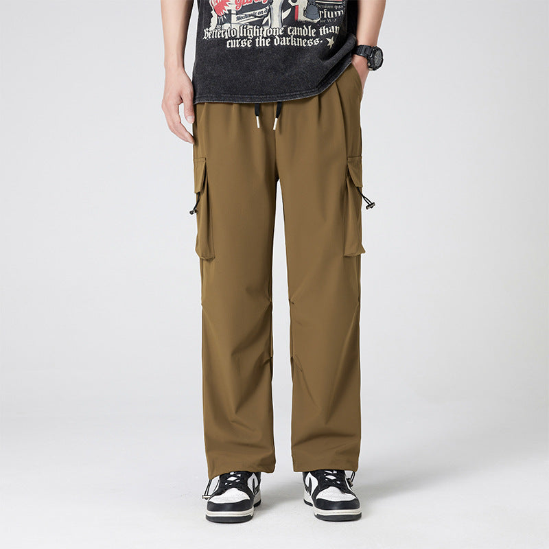 Damen Cargohose im Outdoor-Stil mit Kordelbund, großen Seitentaschen und verstellbarem Saum Drune