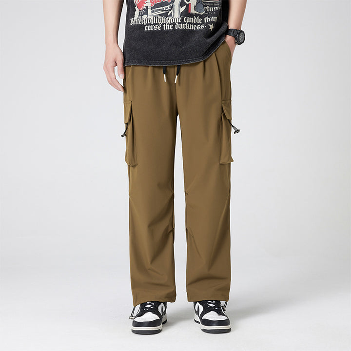 Damen Cargohose im Outdoor-Stil mit Kordelbund, großen Seitentaschen und verstellbarem Saum Drune