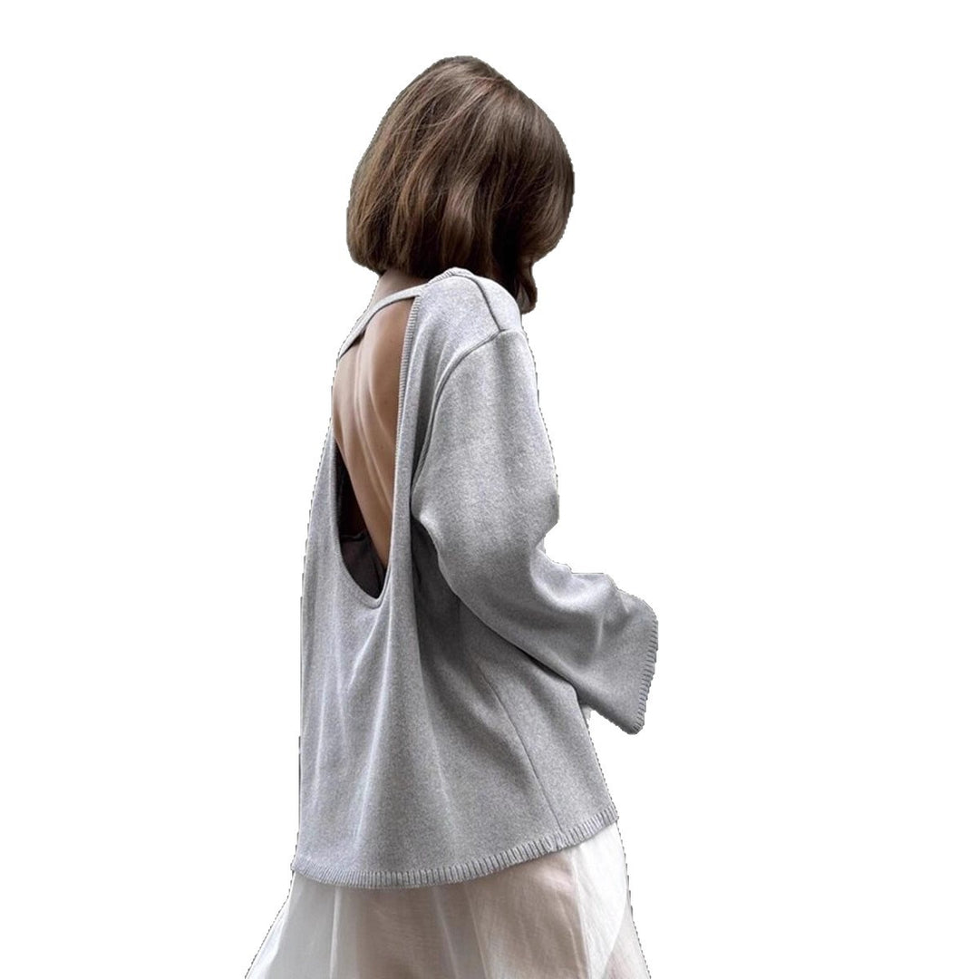 Damen Grobstrick-Kapuzenpullover aus reiner Baumwolle mit Kordelzug Drune