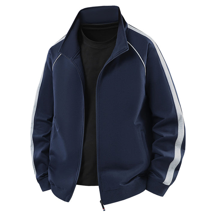Herren Leichter Freizeit-Trainingsanzug-Set mit Reißverschlussjacke, elastischer Bund & Reißverschlusstaschen Drune