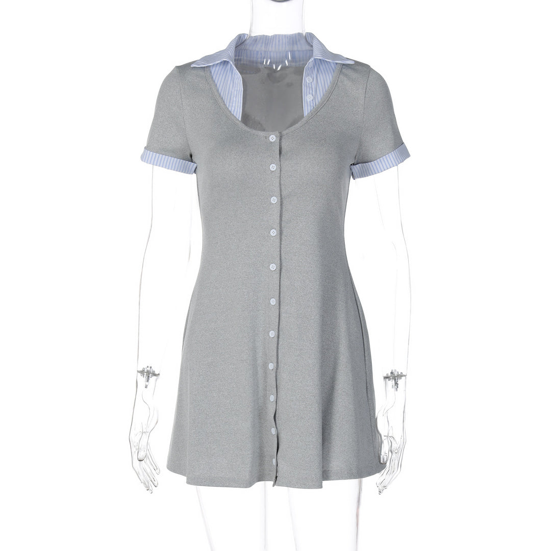 Damen Modisches Polo-Kleid Drune