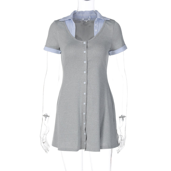 Damen Modisches Polo-Kleid Drune