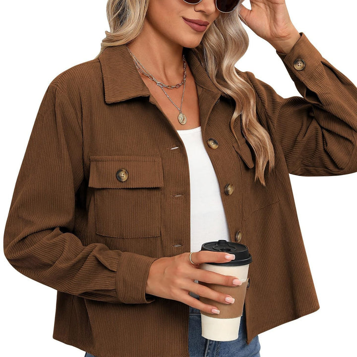 Drune | Damen Cordjacke mit Brusttaschen