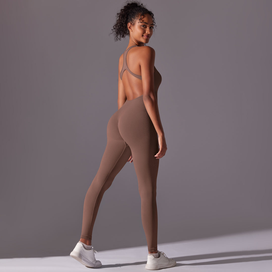 Damen Sportlicher Jumpsuit mit offener Rückenpartie und hoher Flexibilität Drune