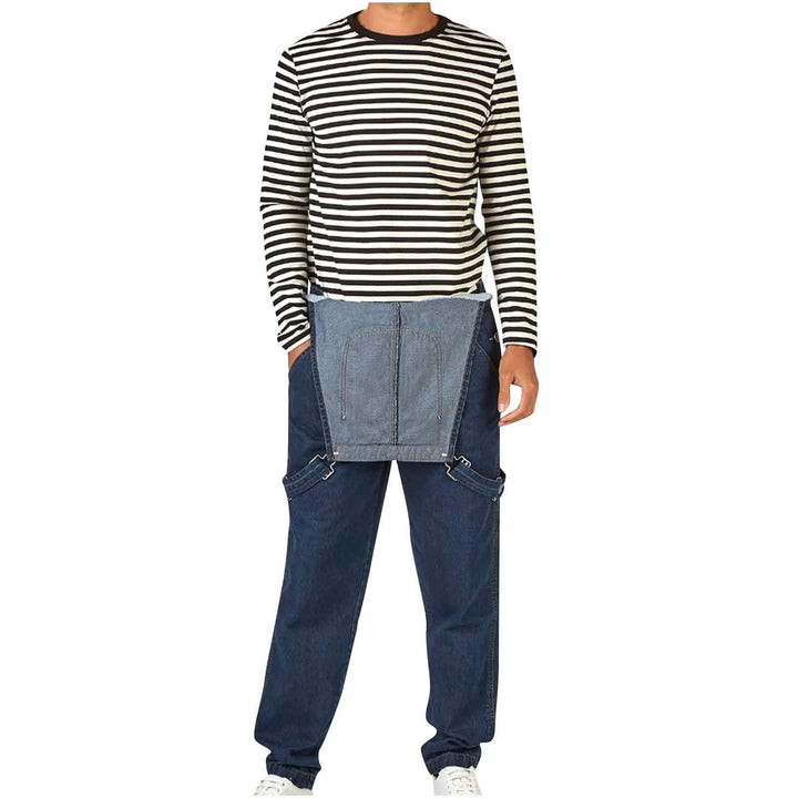 Herren Latzhose im modernen Denim-Look mit verstellbaren Trägern und praktischen Taschen Drune
