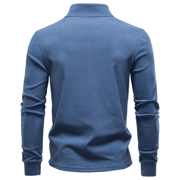 Herren funktionaler Sweatshirt mit hohem Kragen und kurzem Reißverschluss Drune