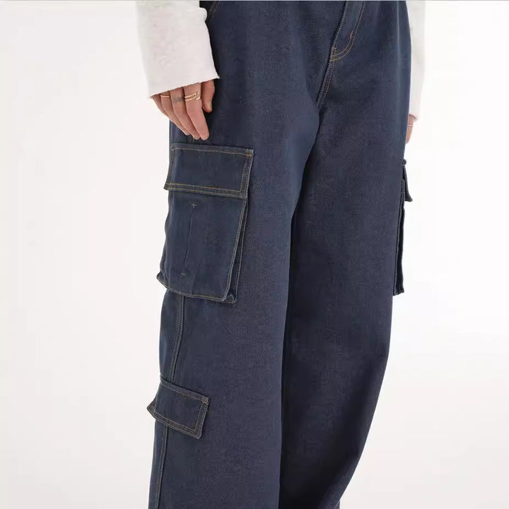 Damen Cargo-Jeans mit weitem Schnitt und praktischen Taschen Drune