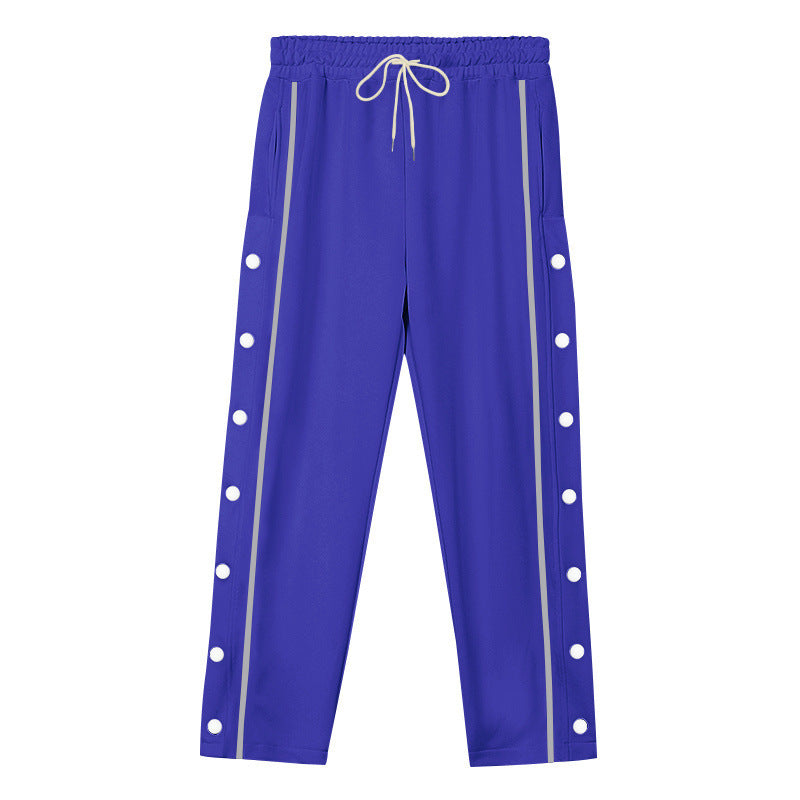 Herren Sportliche Snap-Trackhose mit seitlichen Druckknopfleisten und Tunnelzug Drune
