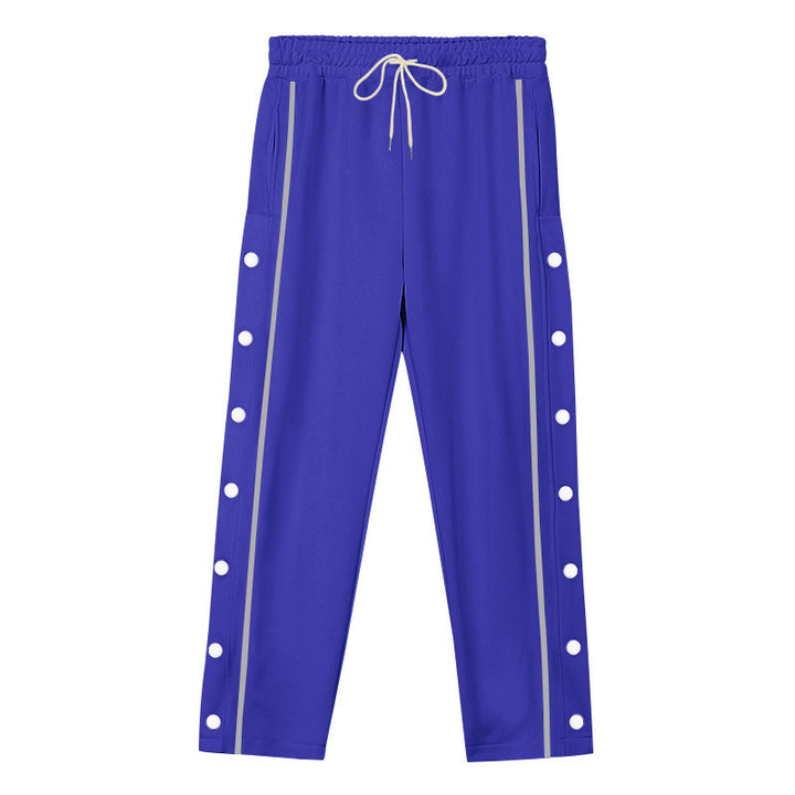 Herren Sportliche Snap-Trackhose mit seitlichen Druckknopfleisten und Tunnelzug Drune