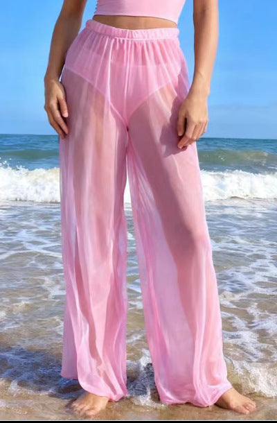Damen Palazzohose mit eleganten transparenten Akzenten Drune