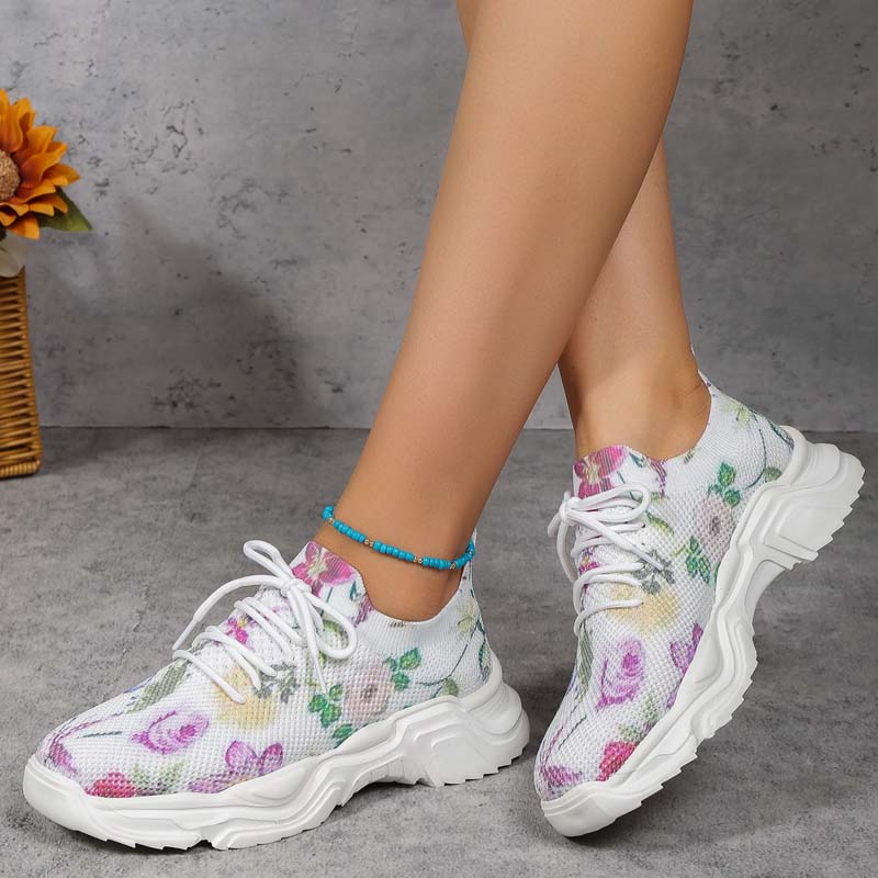 Drune | Lässige Turnschuhe Mit Blumendruck