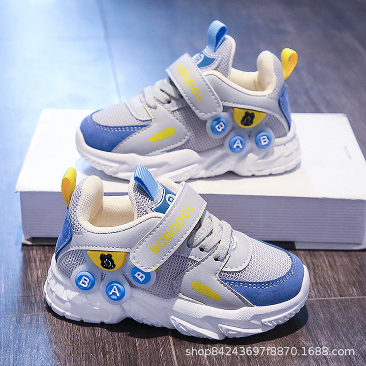 Damen Sportliche Kindersneaker mit praktischen Klettverschlüssen und rutschfester Sohle Drune
