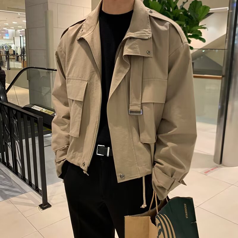 Herren Modische Utility-Jacke mit praktischen Taschen Drune