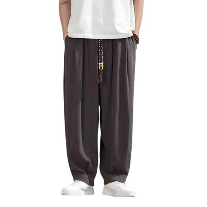Herren Haremshose im Oversize-Baggy-Stil mit Kordelzug und elastischem Bund Drune