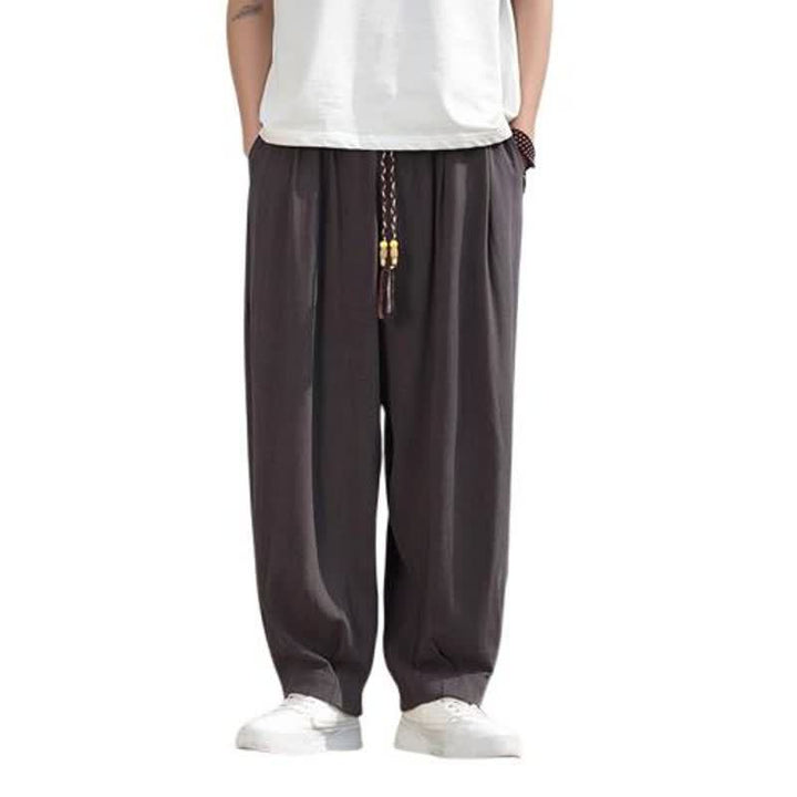 Herren Haremshose im Oversize-Baggy-Stil mit Kordelzug und elastischem Bund Drune