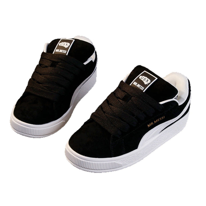 Damen modische Sneakers mit elastischen Schnürsenkeln und weichem Obermaterial Drune
