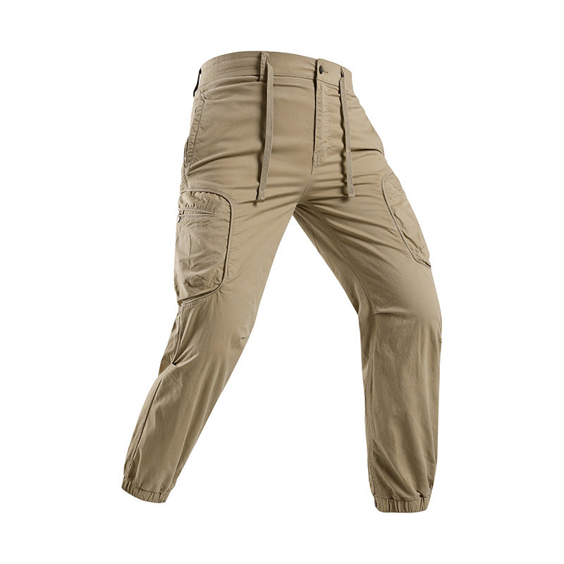 Herren Leichte Trekking‑Cargohose im Joggercut mit elastischem Knöchelabschluss und multifunktionalen Seitenklapptaschen Drune