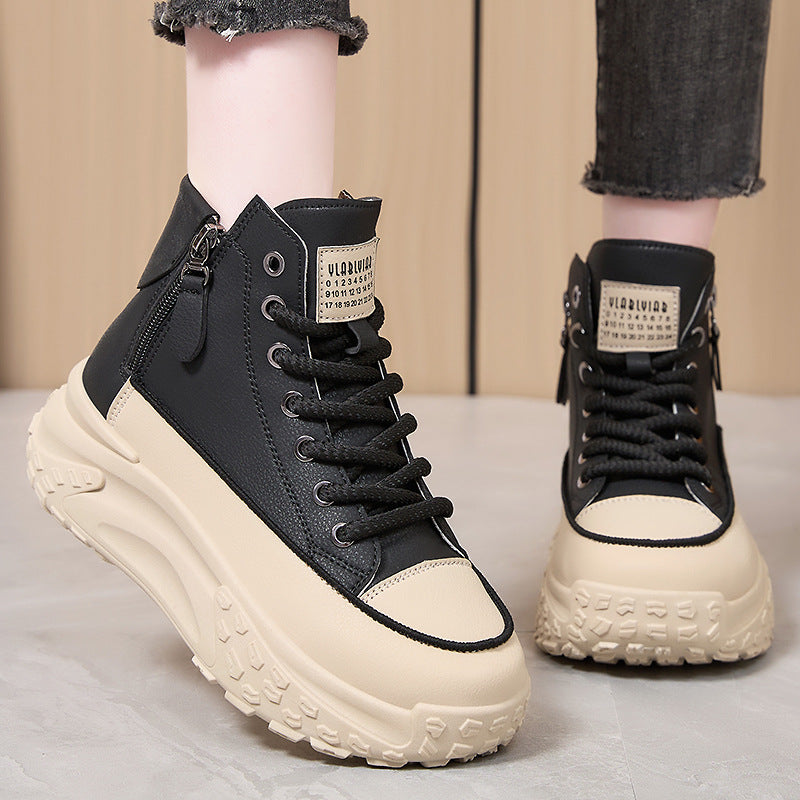Damen High-Top Sneakers mit wasserabweisender Oberfläche und rutschfester Sohle Drune