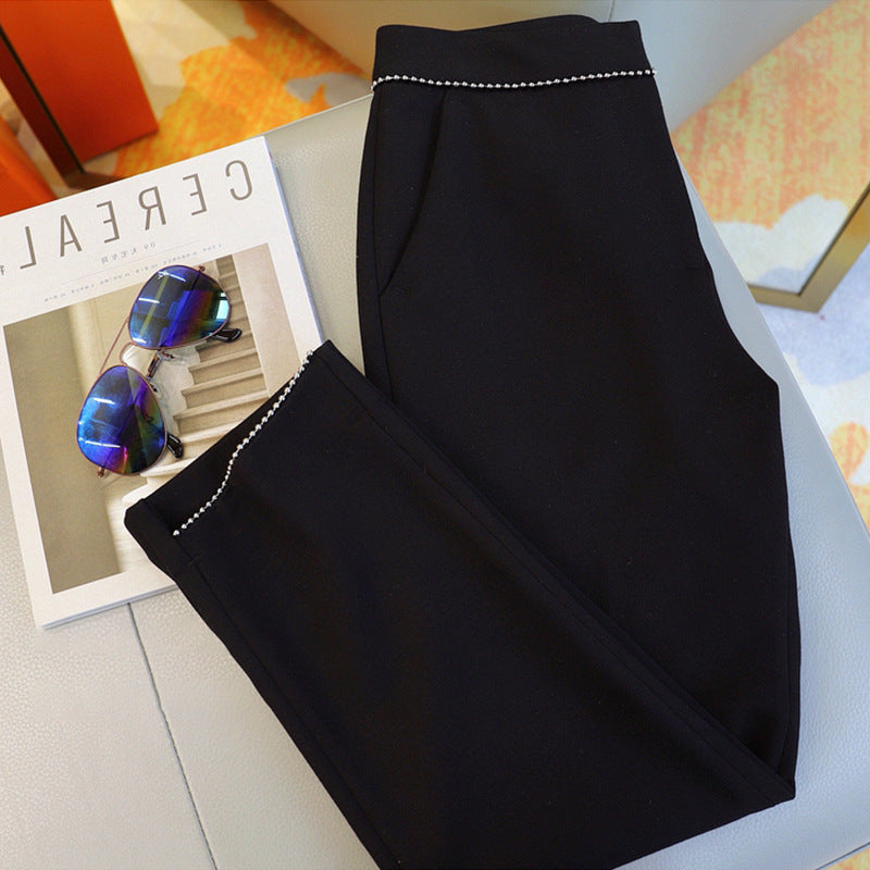Damen Elegante undmodische Bundfaltenhose Drune