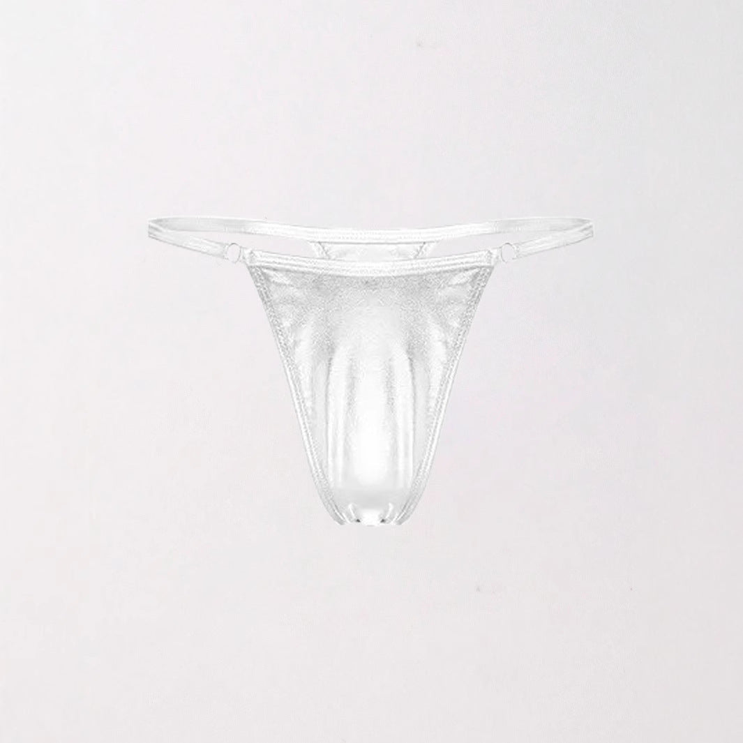 Damen Hochwertiger Metallic-String-Tanga mit verstellbaren Trägern Drune