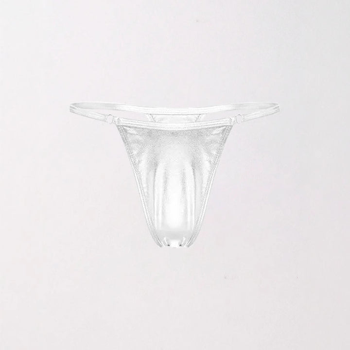 Damen Hochwertiger Metallic-String-Tanga mit verstellbaren Trägern Drune