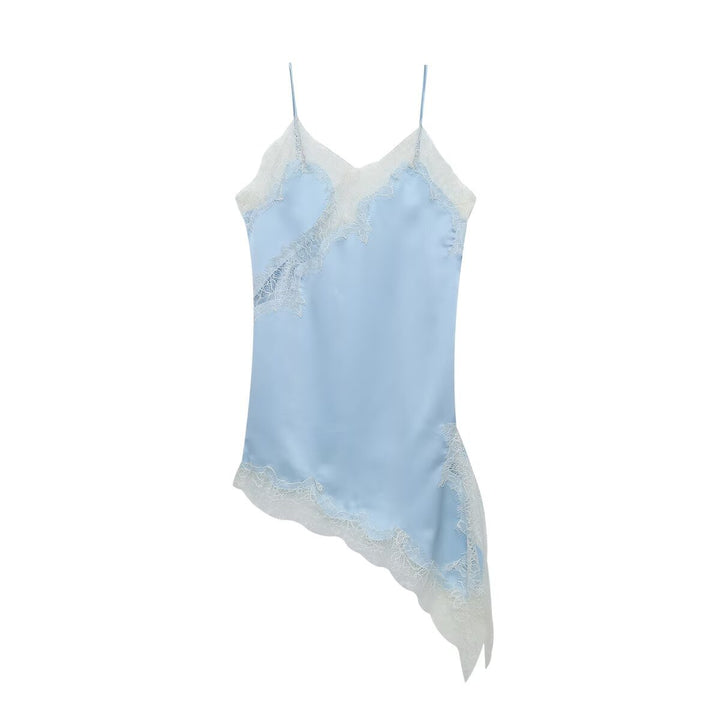 Damen asymmetrisches Spaghetti-Top Drune