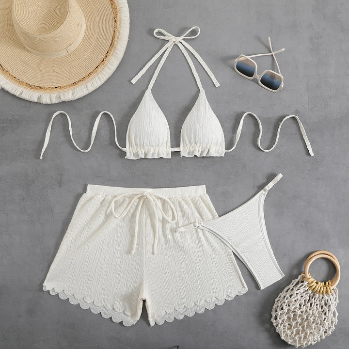 Damen Triangel-Bikini mit Shorts und herausnehmbarem Innenfutter Drune