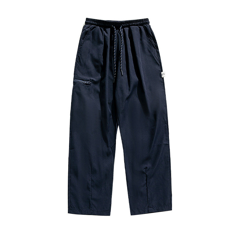 Unisex Weite Utility-Hose im Relaxed‑Fit mit elastischem Tunnelzugbund und seitlicher Reißverschlusstasche Drune