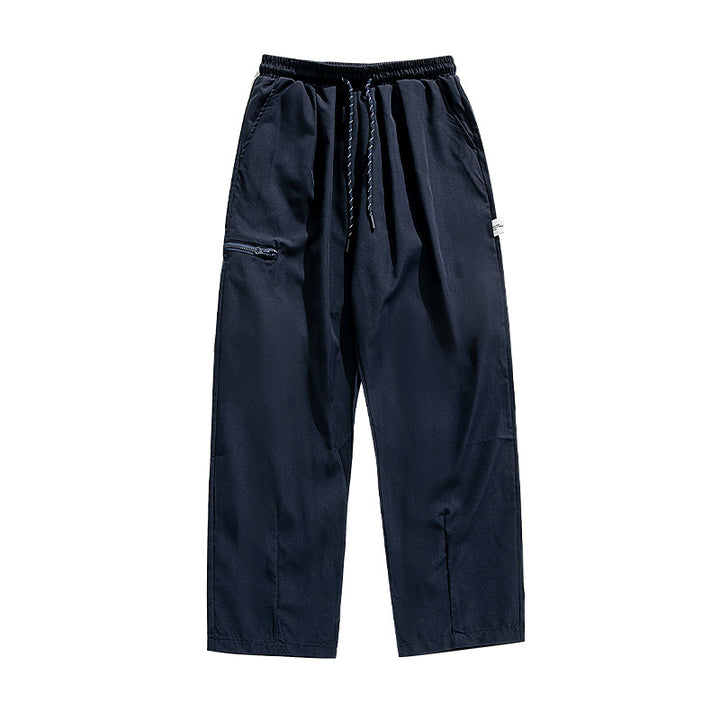 Unisex Weite Utility-Hose im Relaxed‑Fit mit elastischem Tunnelzugbund und seitlicher Reißverschlusstasche Drune