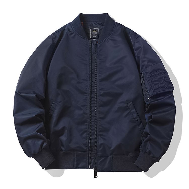 Men's  low-profile utility bomber jacket with two-way concealed zip and sleeve tool pocket Drune