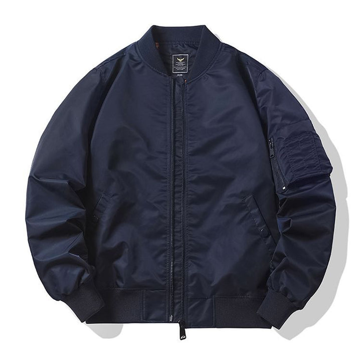 Men's  low-profile utility bomber jacket with two-way concealed zip and sleeve tool pocket Drune