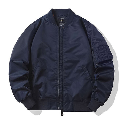 Men's  low-profile utility bomber jacket with two-way concealed zip and sleeve tool pocket Drune