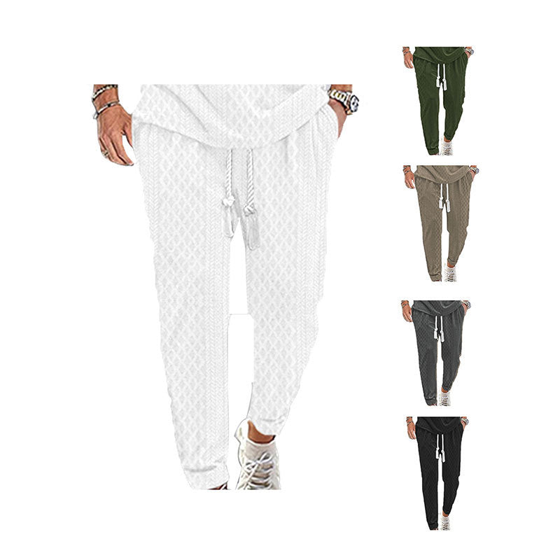 Herren nan Thermo-Zopfstrick-Jogginghose mit breitem Rippenbund und dekorativer Kordel Drune