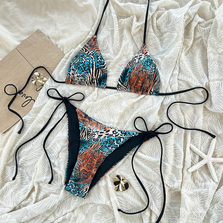 Damen Triangel-Bikini mit aufregendem Animal-Print Drune