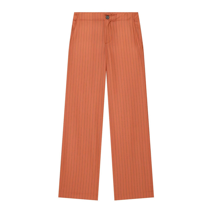 Damen Weite Nadelstreifen‑Hose mit hoher Taille und geradem Bein Drune