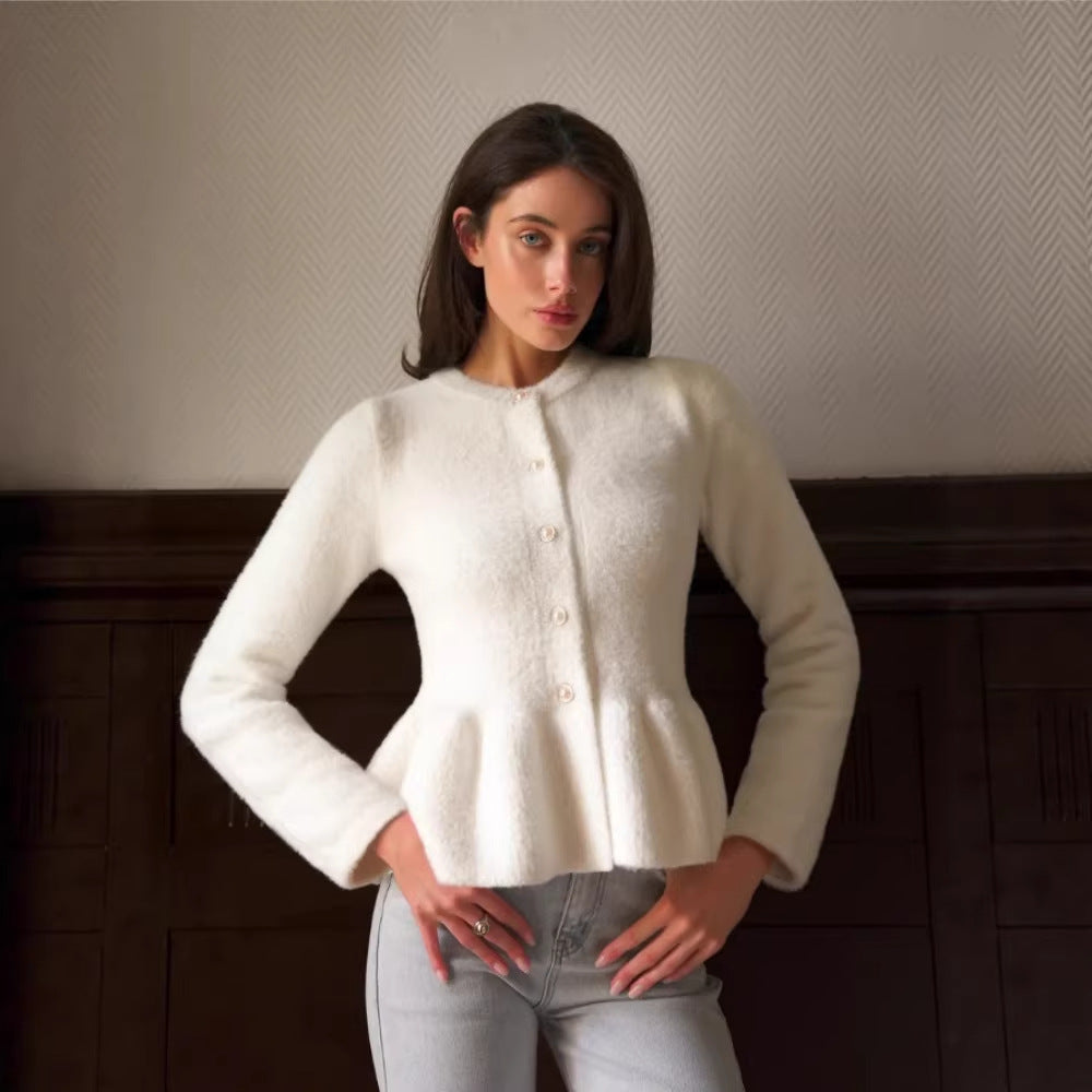 Damen Modische Strickjacke mit taillierter Passform Drune