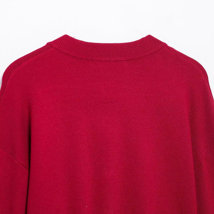 Damen Cropped Strickcardigan mit Ballonärmeln und Herz‑Zierknöpfen Drune