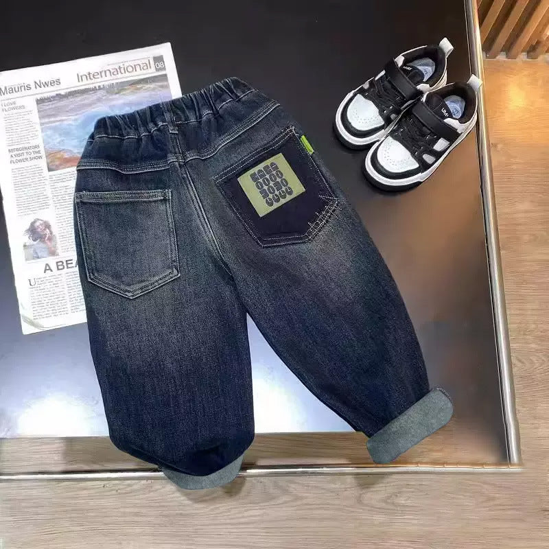 Jungen lässige Denim-Hose mit praktischen seitlichen Taschen Drune