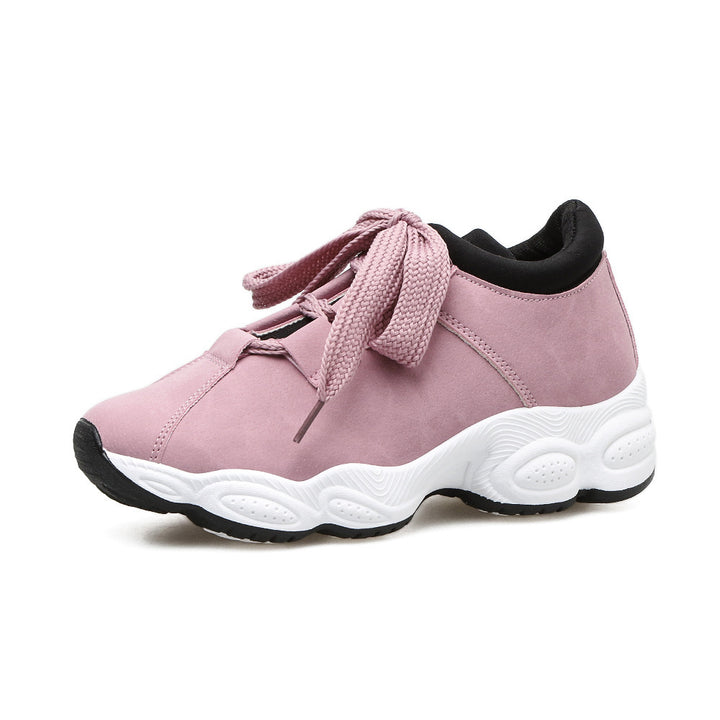 Damen Sportive Keil‑Sneaker aus Mikrofaser mit gepolstertem Schaft und markanter Profilsohle Drune