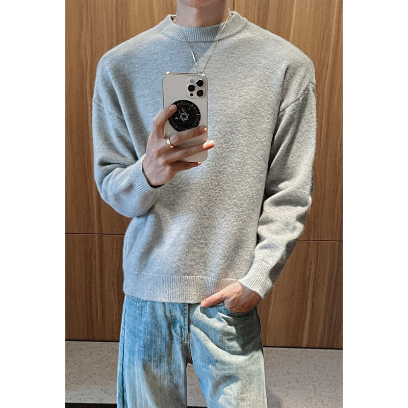 Herren Modischer Rundhals-Pullover Drune