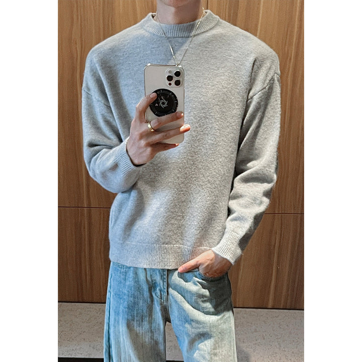 Herren Modischer Rundhals-Pullover Drune