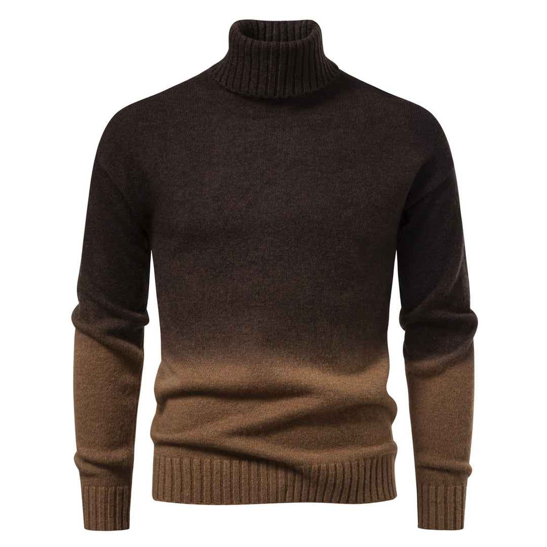 Herren Rollkragenpullover mit sanftem Farbverlauf und Feinstrick-Qualität Drune
