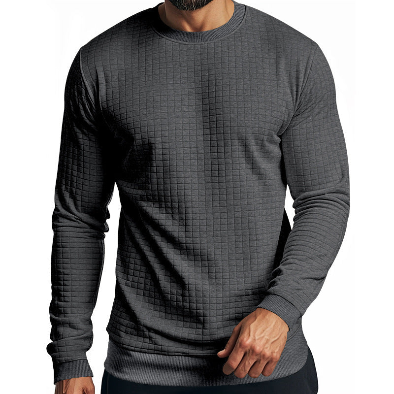 Herren Langarm-Sweatshirt mit strukturiertem Design und elastischen Bündchen Drune