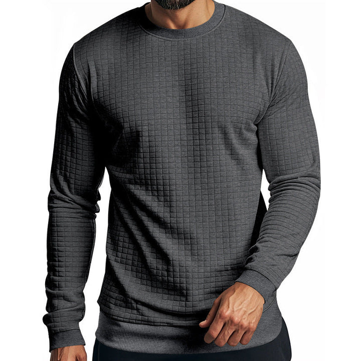 Herren Langarm-Sweatshirt mit strukturiertem Design und elastischen Bündchen Drune