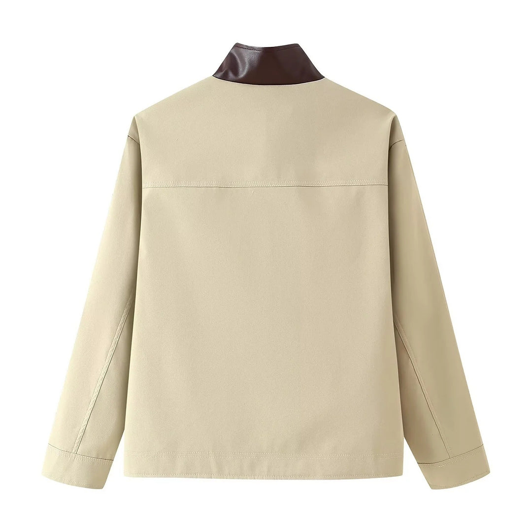Damen Übergangsjacke mit modernem Kragen und praktischen Taschen Drune