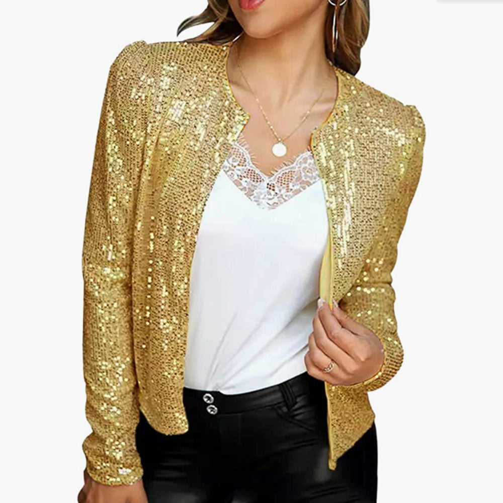 Damen Glitzernde Strickjacke Drune