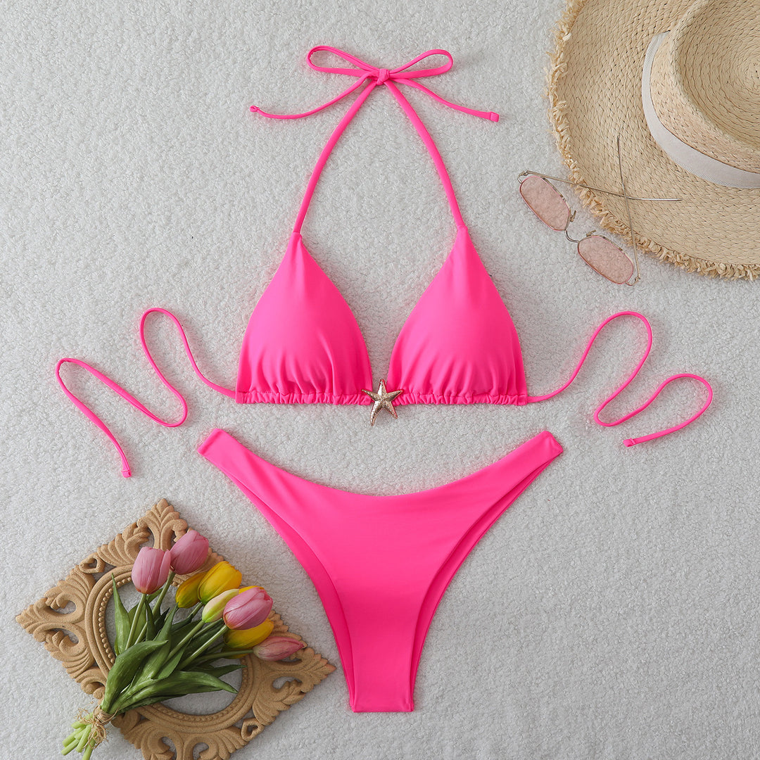 Damen Triangel-Bikini mit modischem Stern-Detail Drune